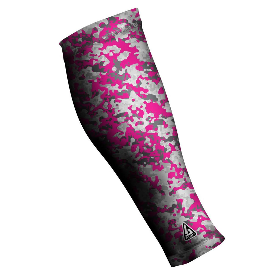 Unisex Compression Calf Sleeves, Camo Pink - B-Driven Sports