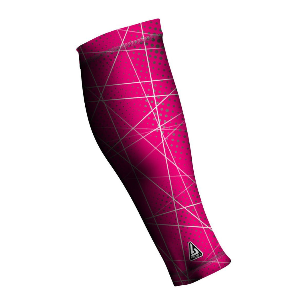 Unisex Compression Calf Sleeves, Custom Pattern Pink - B-Driven Sports