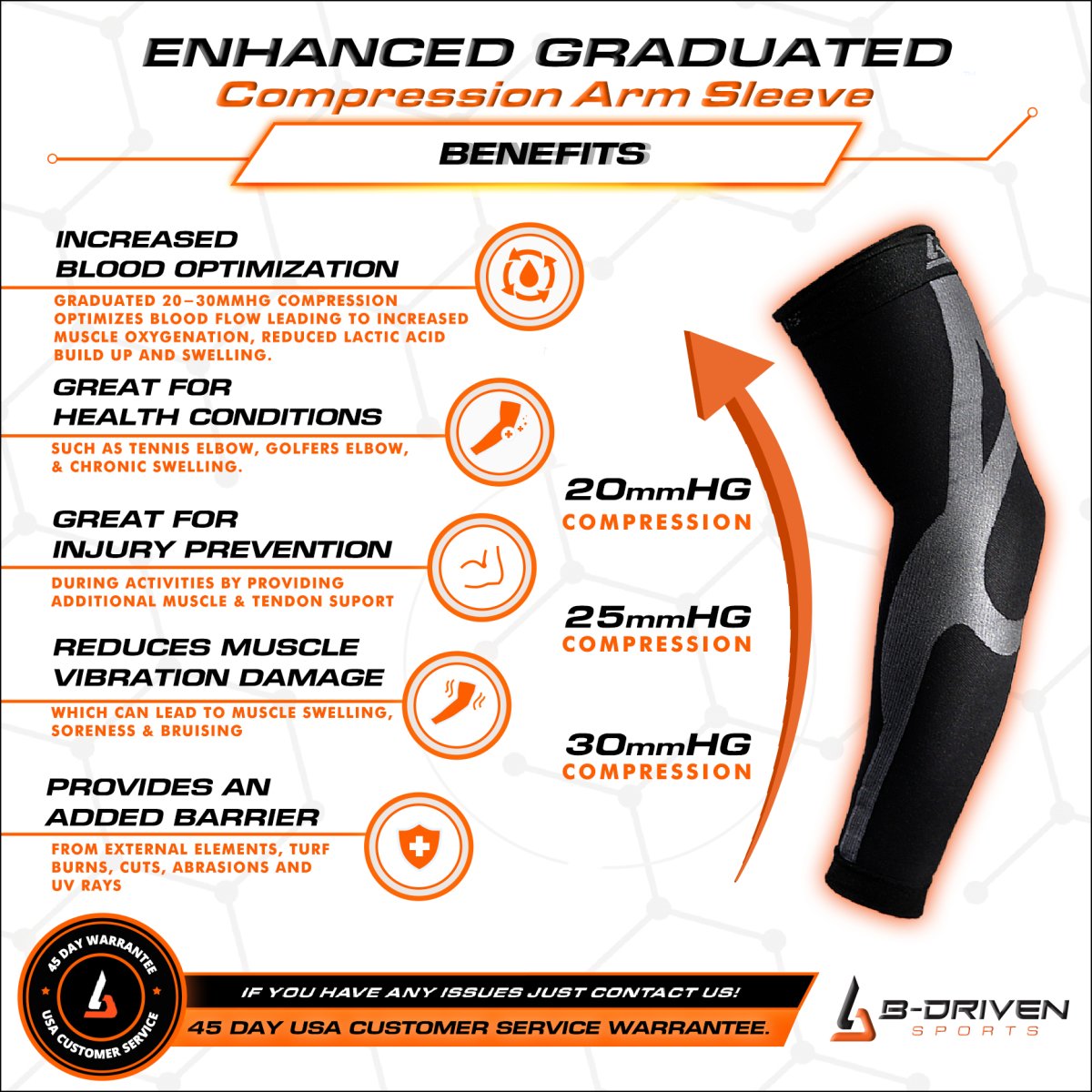 Enhanced Graduated Arm Sleeves: Improving Performance and Protection - B-Driven Sports