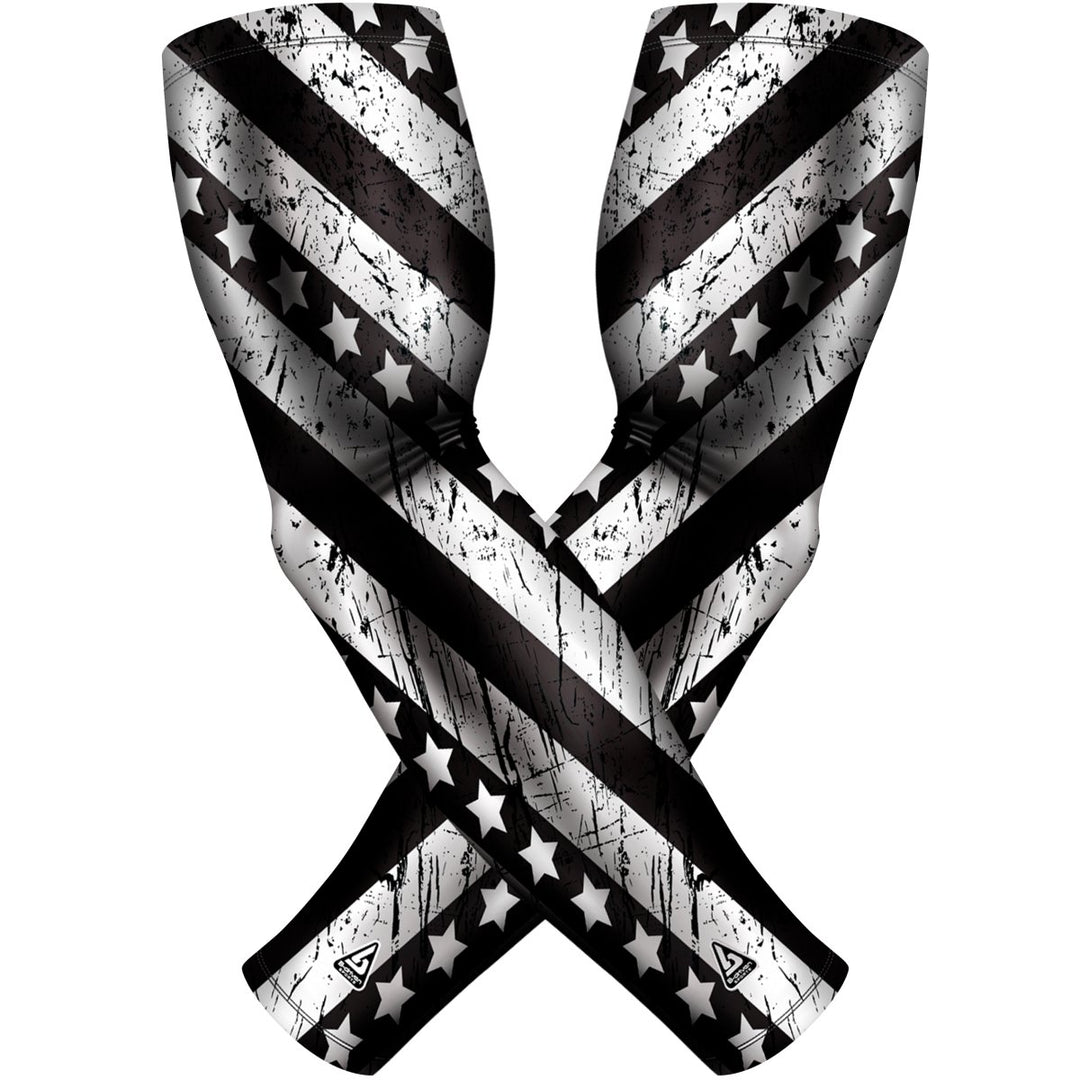 2 PAC ARM SLEEVES - BLACK WHITE TACTICAL - B-Driven Sports