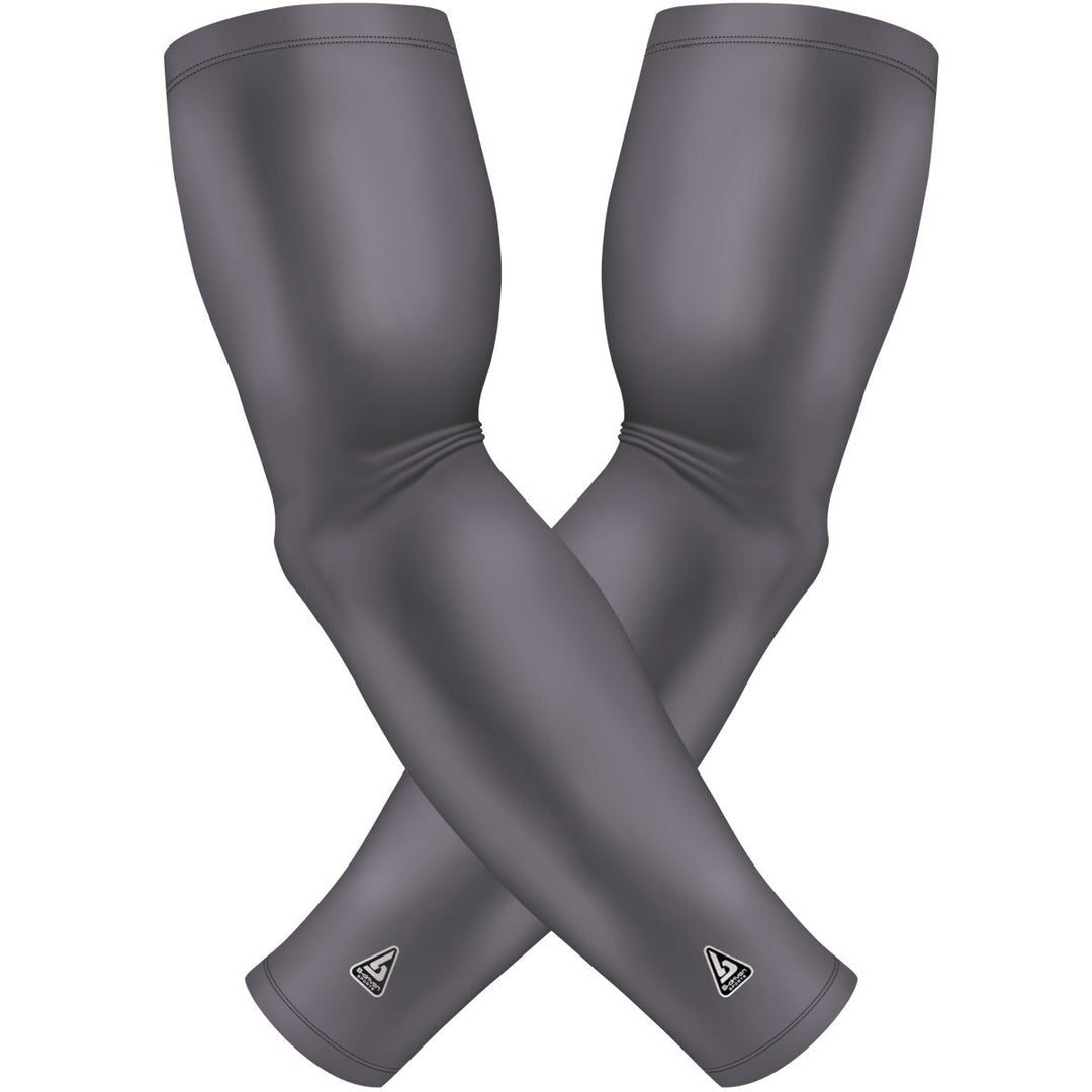 2 PAC ARM SLEEVES - GREY SOLID - B-Driven Sports