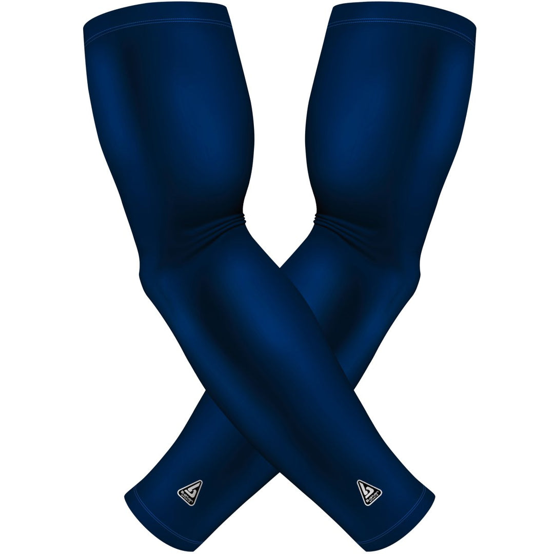 2 PAC ARM SLEEVES - NAVY SOLID - B-Driven Sports