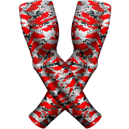 2 PAC ARM SLEEVES - RED WILD - B-Driven Sports
