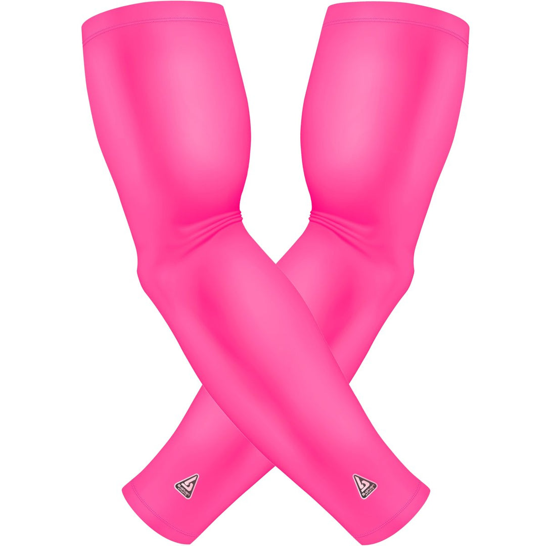 2 PAC ARM SLEEVES - SOLID LIGHT PINK - B - Driven Sports