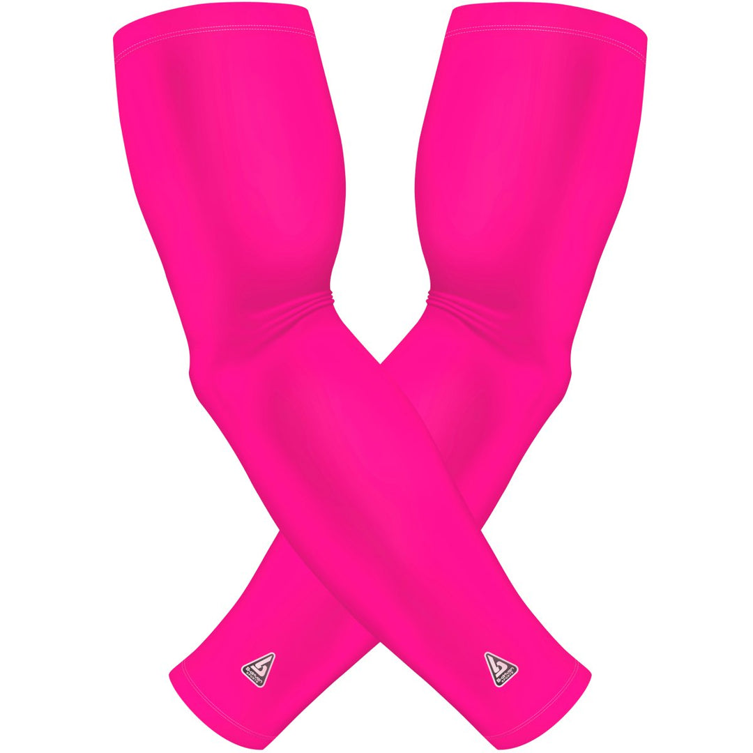 2 PAC ARM SLEEVES - SOLID PINK - B-Driven Sports
