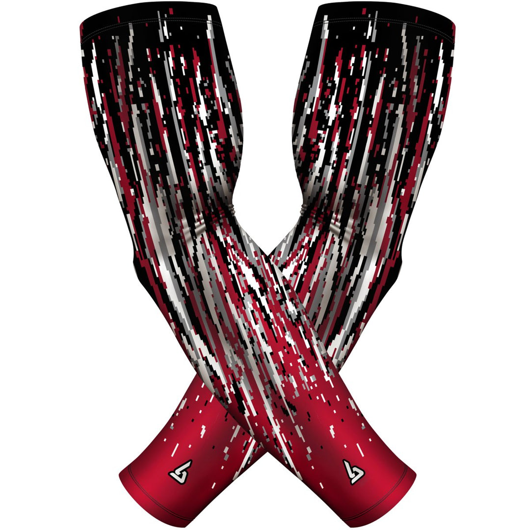 2 PAC ARM SLEEVES - STREAKS RED - B-Driven Sports