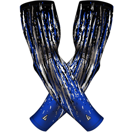 2 PAC ARM SLEEVES - STREAKS ROYAL BLUE - B-Driven Sports