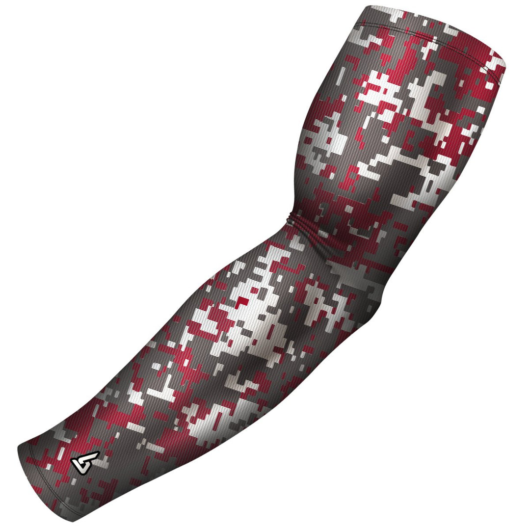 Sun Protective Arm Sleeves Cycling - Multiple Red Patterns