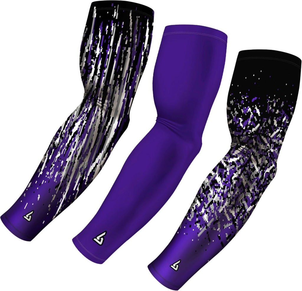 3 PAC ARM SLEEVES - PURPLE - B-Driven Sports