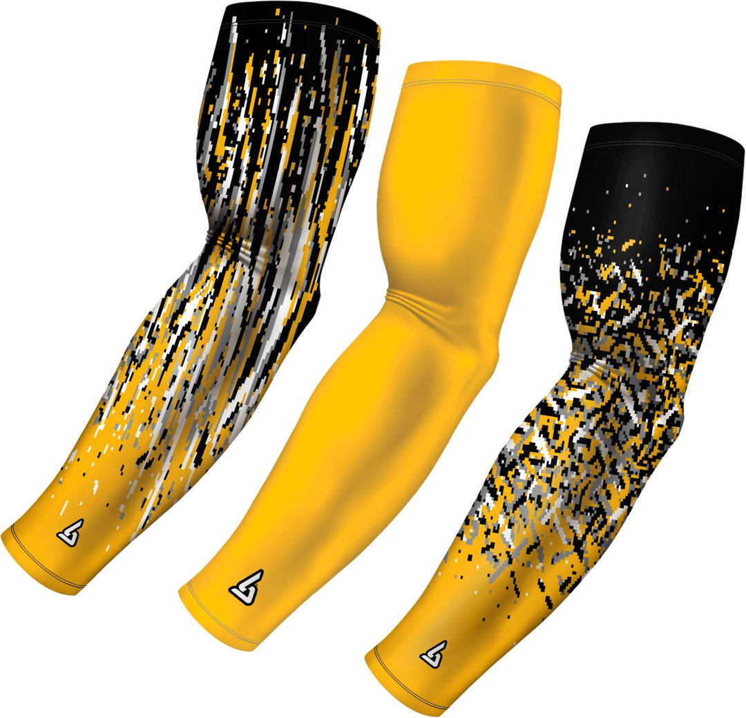 3 PAC ARM SLEEVES - YELLOW - B-Driven Sports