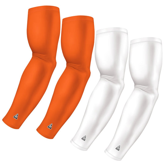 4-Pack Bundle | Solids | White/Orange Medium - B-Driven Sports