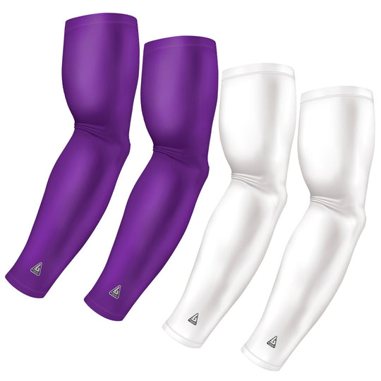 4-Pack Bundle | Solids | White/Purple Medium - B-Driven Sports