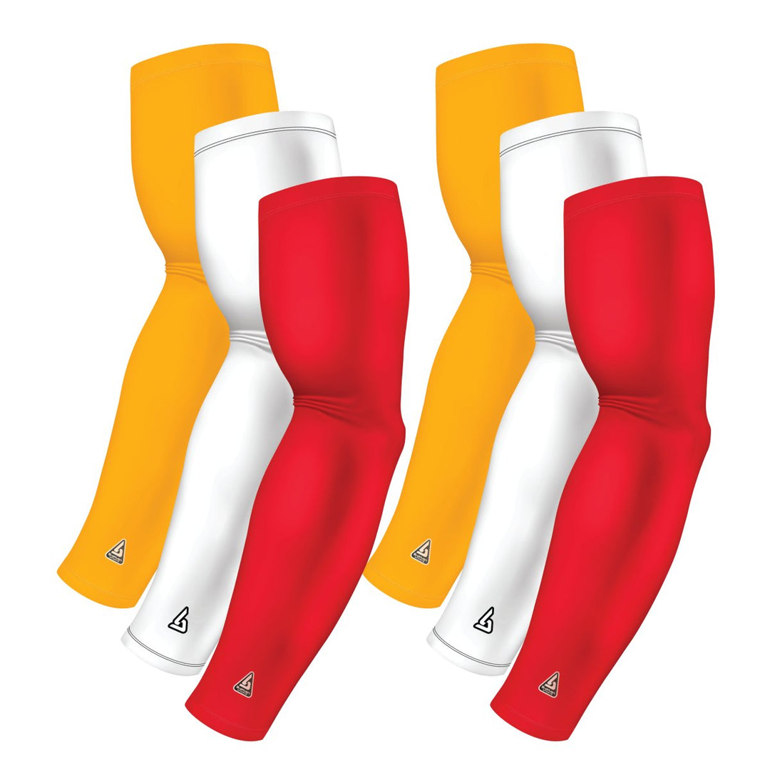 6-pack Bundle | Solids | Maroon Standard/White/Yellow Dark - B-Driven Sports