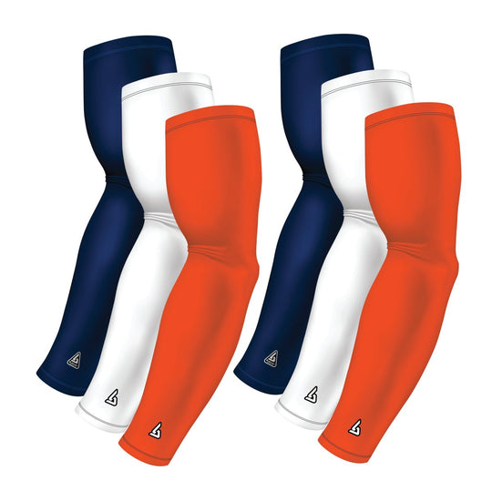 6-pack Bundle | Solids | Orange Fire/White/Blue Navy Dark - B-Driven Sports