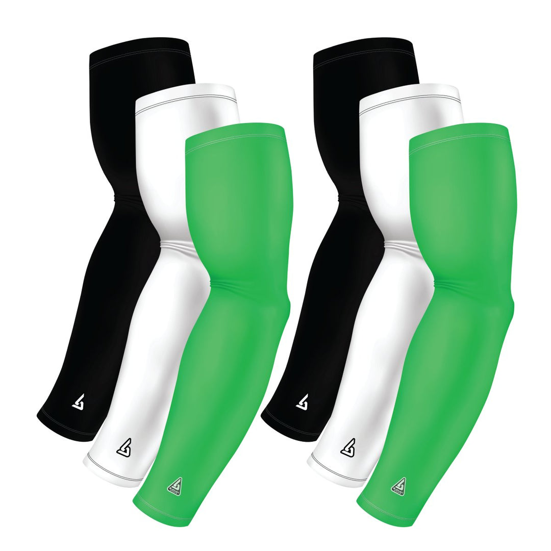 6-Pack Bundle | Solids |White/Black/Green Lime Standard - B-Driven Sports