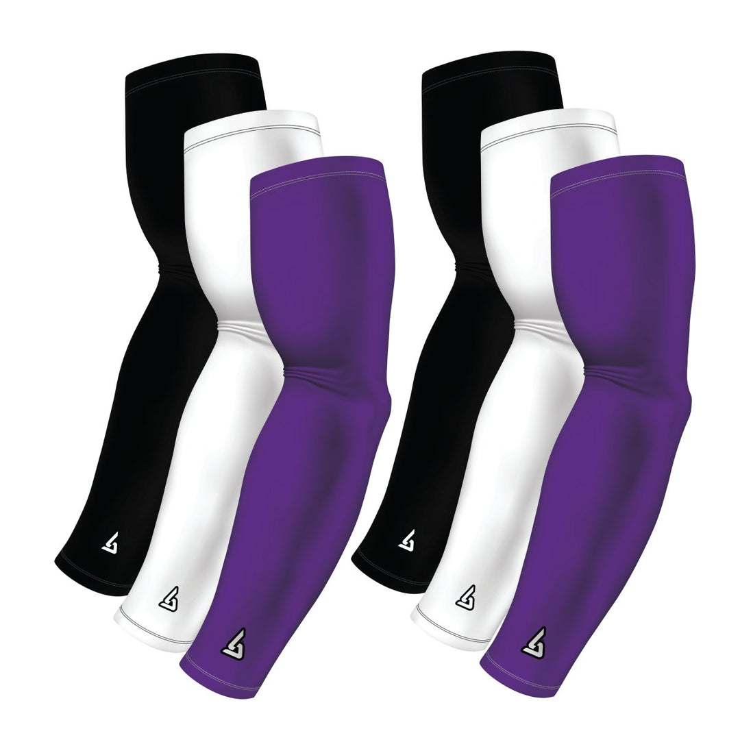 6-Pack Bundle | Solids |White/Black/Purple Light / Medium - B-Driven Sports
