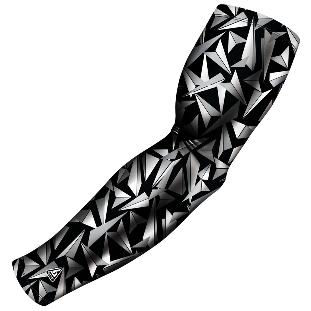 Black Sports Compression Arm Sleeve - Multiple Patterns - B-Driven Sports