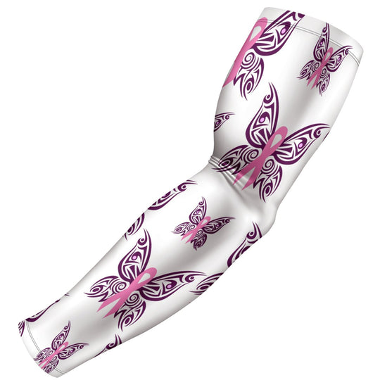Breast Cancer Butterfly Arm Sleeve - B-Driven Sports