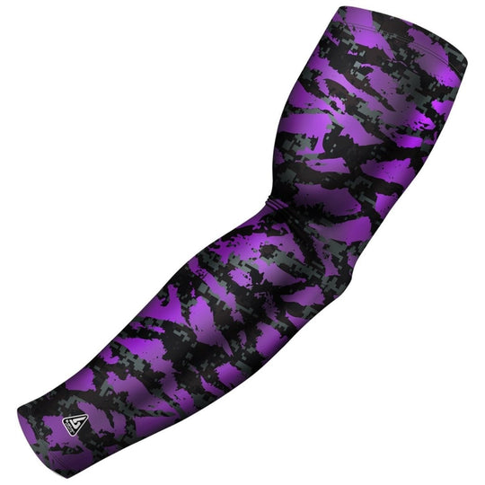 Cycling | Compression Arm Sleeves - Multiple Purple Patterns - B-Driven Sports