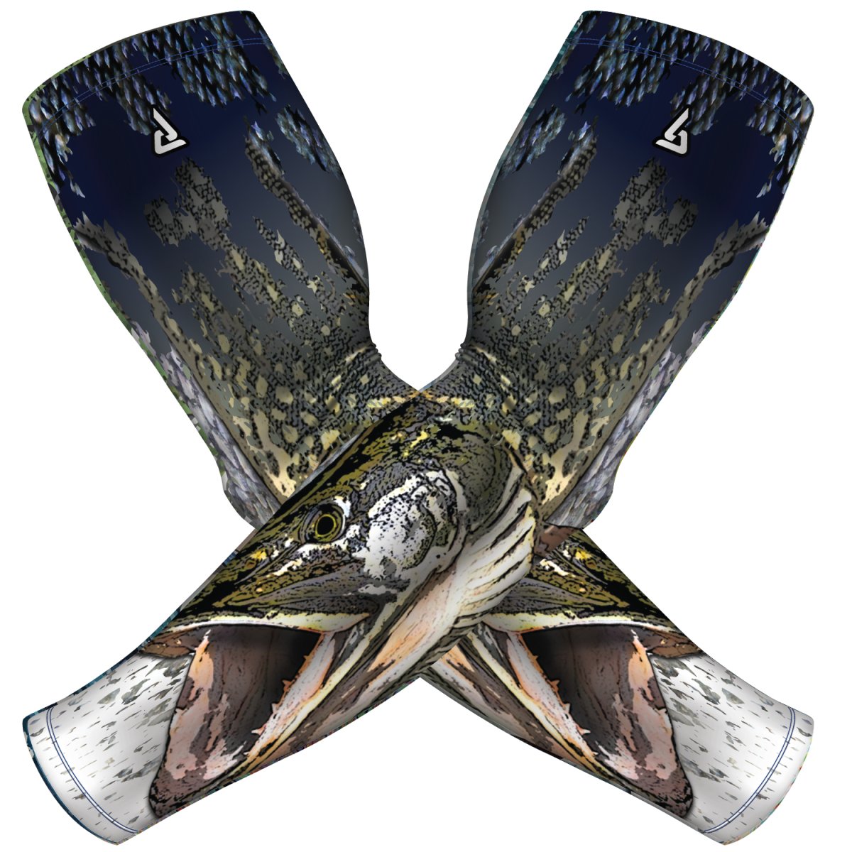 Fishing Sun Sleeves - Multiple Patterns - B-Driven Sports adult XS / Pike Fish