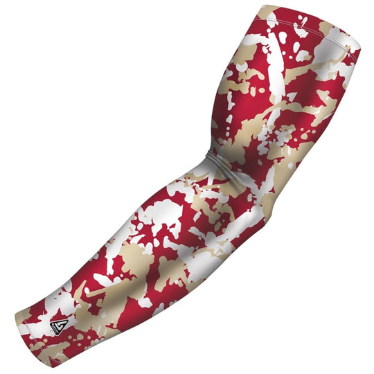 Flaked Camo Maroon Gold - B-Driven Sports