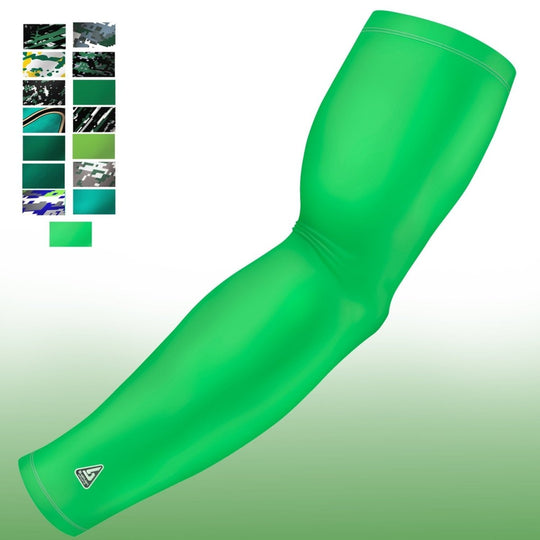 Green | Compression Arm Sleeve - Multiple Patterns - B-Driven Sports