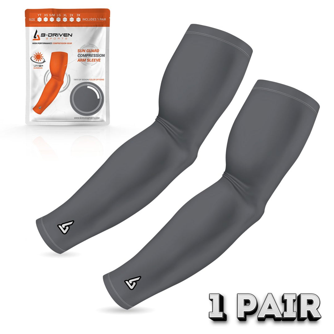 Sports Compression Arm Sleeves (1 Pair) –