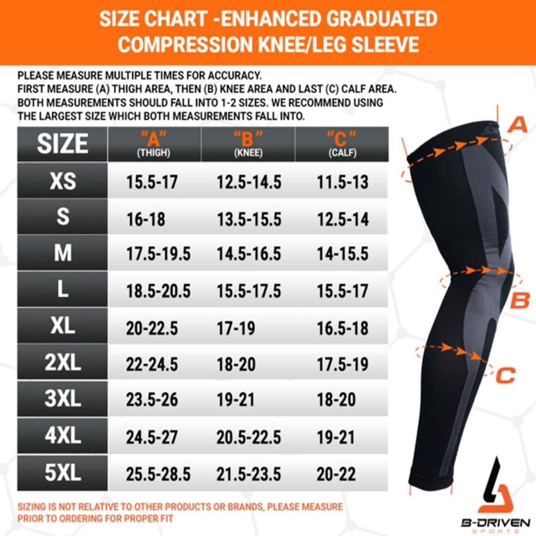 Enhanced Graduated  Leg Sleeves - B-Driven Sports