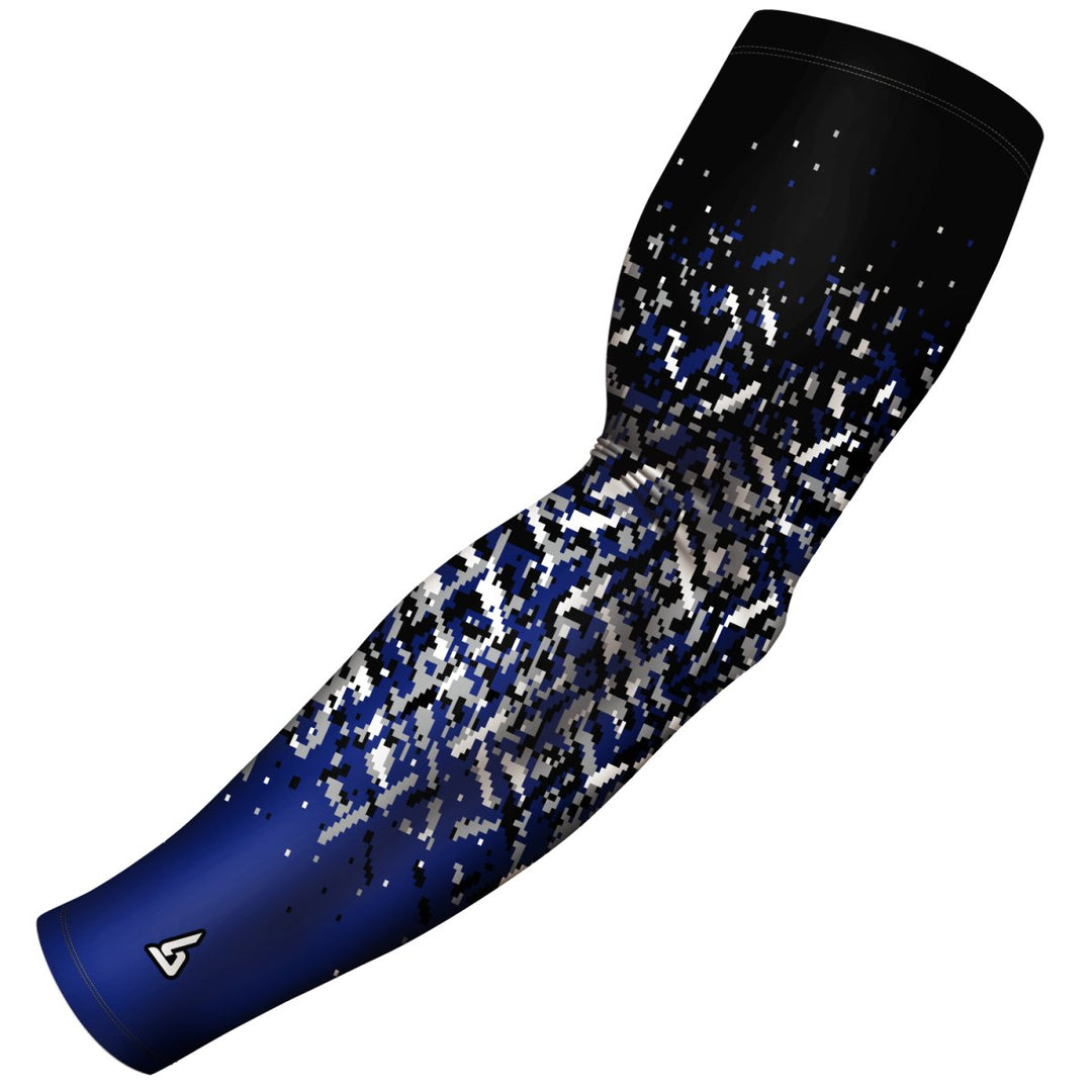 Navy Blue Lacrosse Compression Arm Sleeve - Multiple Patterns - B-Driven Sports