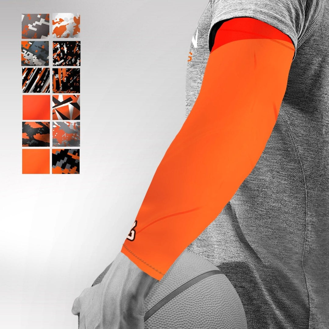 Orange Basketball Arm Sleeve - Multiple Patterns