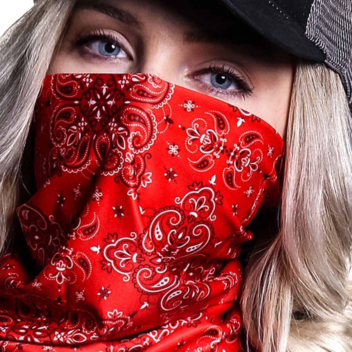 Red Gaiter Mask Paisley Traditional Red | Neck Gaiter - B-Driven Sports