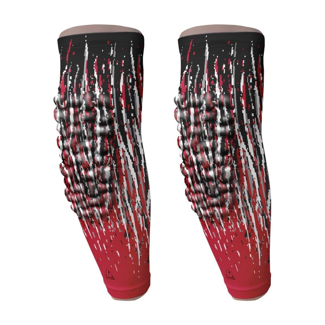 Pro-Fit Padded Arm Sleeve - Red Streaks - B-Driven Sports