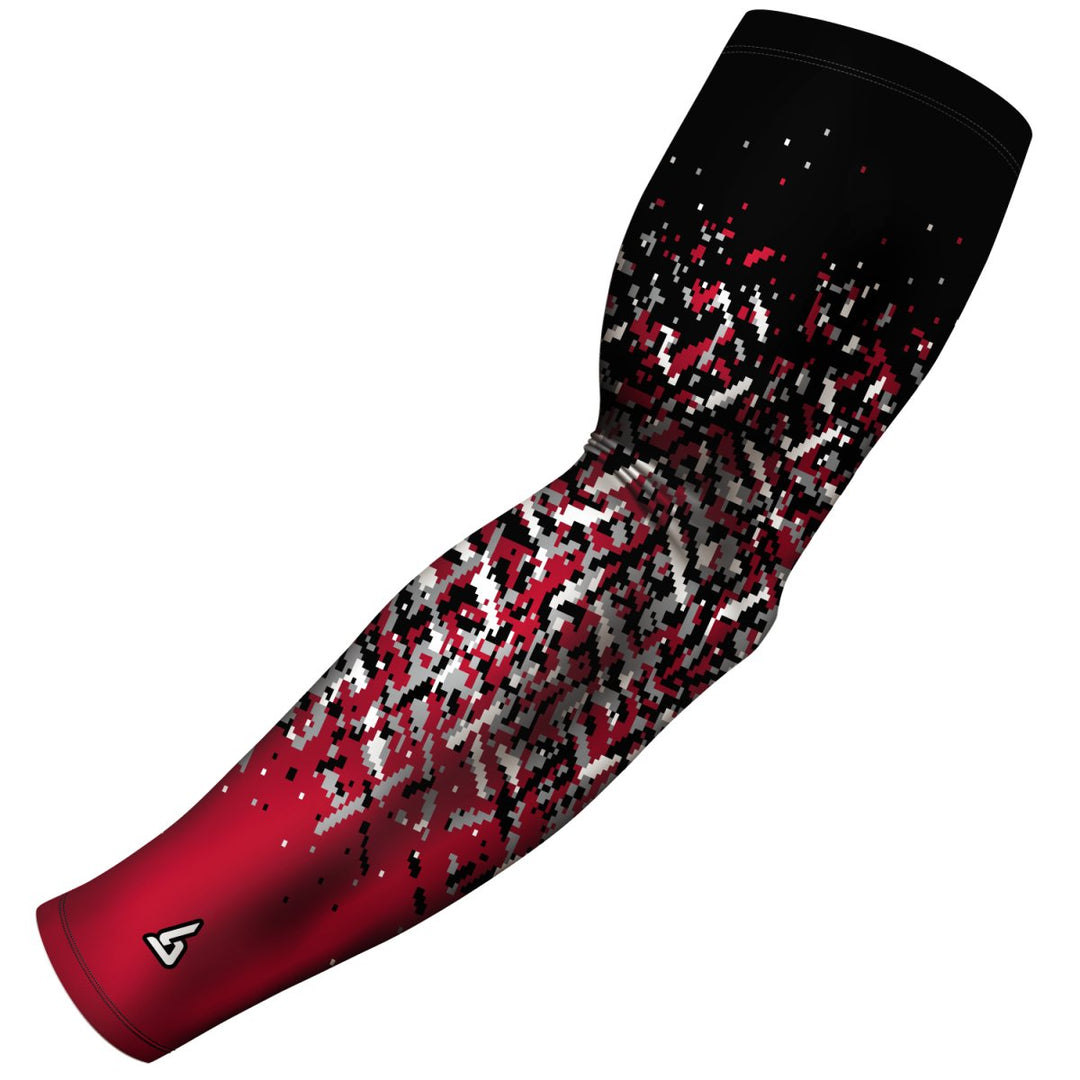 Red Football Arm Sleeves - Multiple Patterns - B-Driven Sports