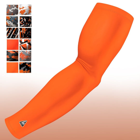Sport | Compression Arm Sleeve - Multiple Orange Patterns - B-Driven Sports