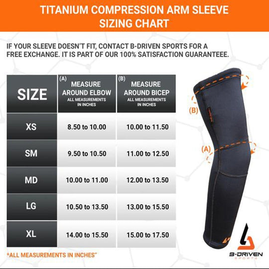 Titanium Arm Sleeve (Pair) - B-Driven Sports